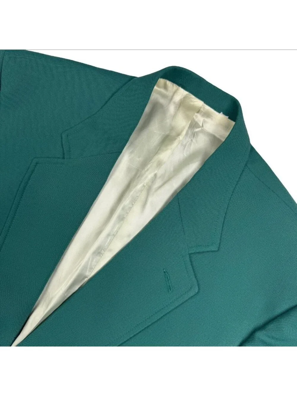 VTG Lands' End Men’s 100% Wool Gold Button Blazer Green • 42R